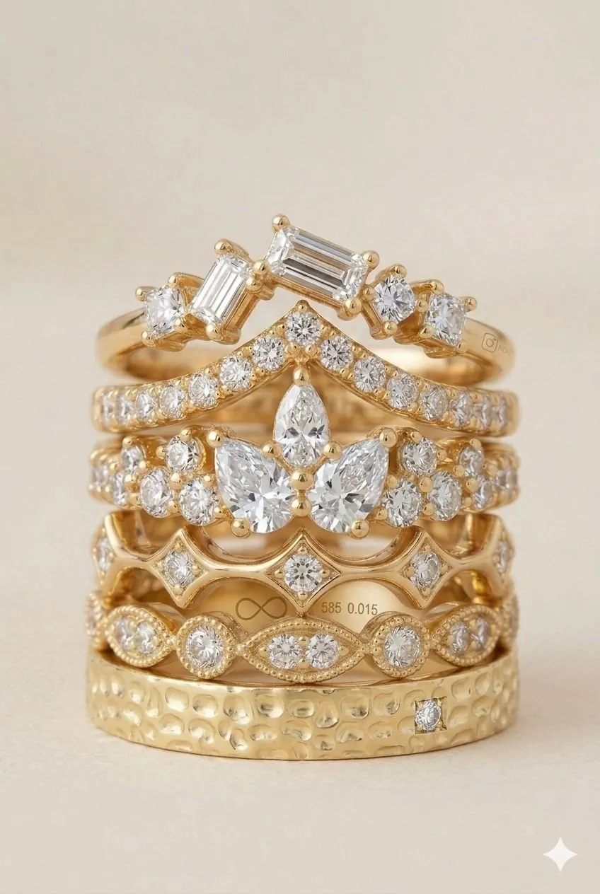 RAUSCHMAYER diamond wedding bands in gold